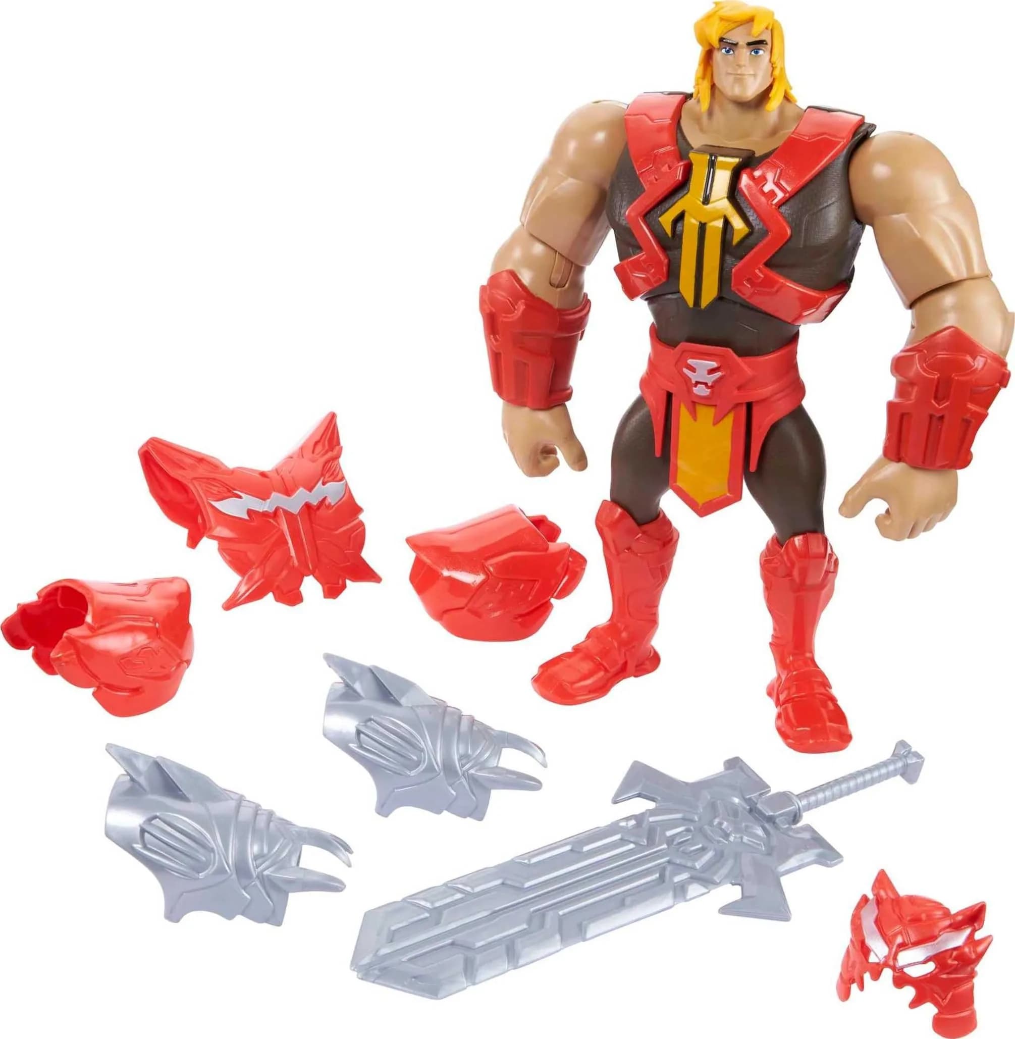 Masters of the Universe Deluxe He-Man Action Figure 8.5-in | Power Attack Feature — Multicolor