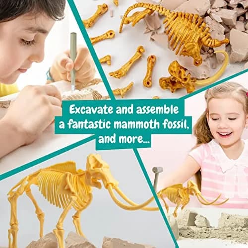 Science4you Mammoth Dinosaur Fossil Digging Kit - Excavate & Assemble 17 Dino Bones | Paleontology Fun for Kids 6-14 thumbnail 7