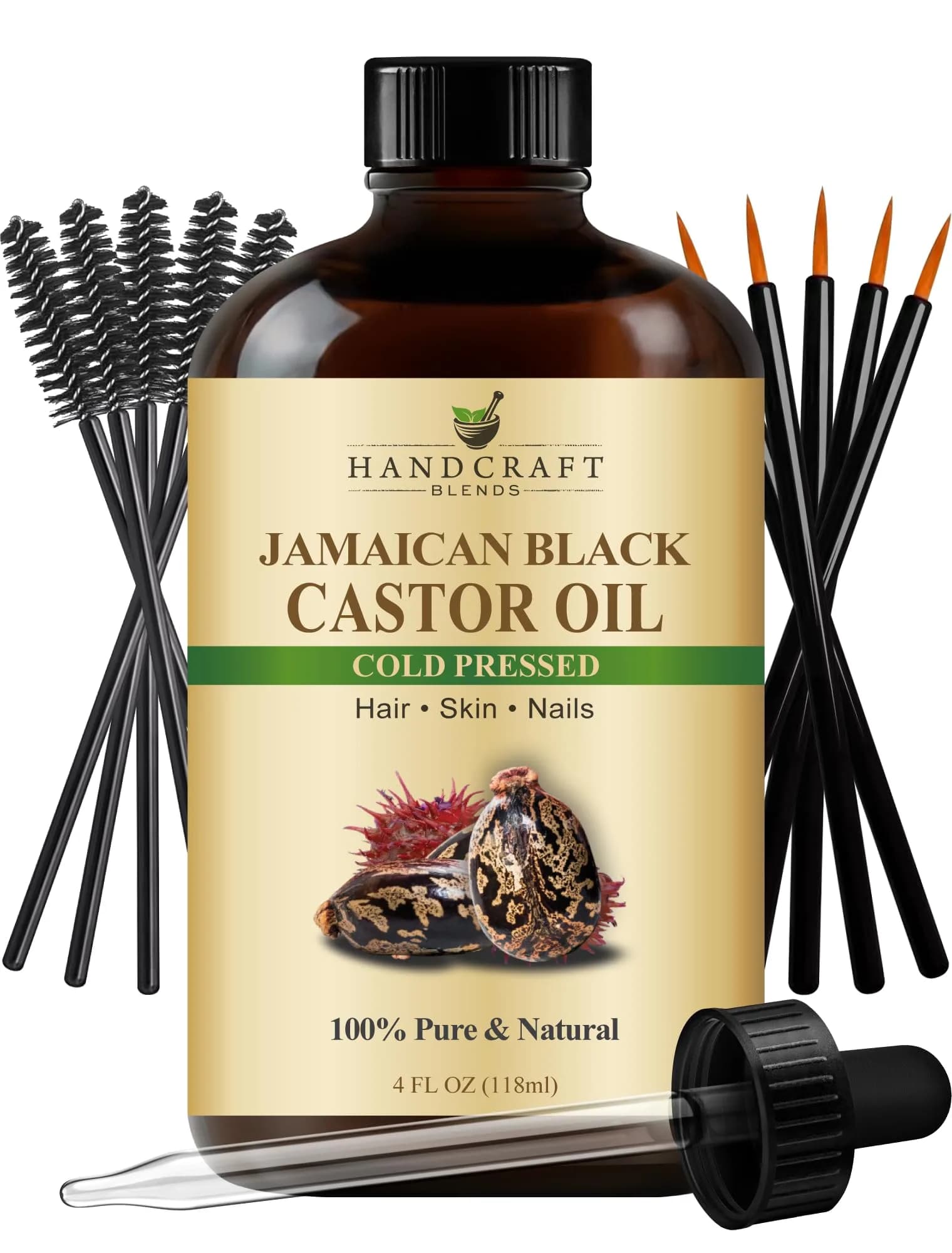 Handcraft Blends Organic Black Castor Oil 16 Fl Oz for Hair Growth & Skin - main product image