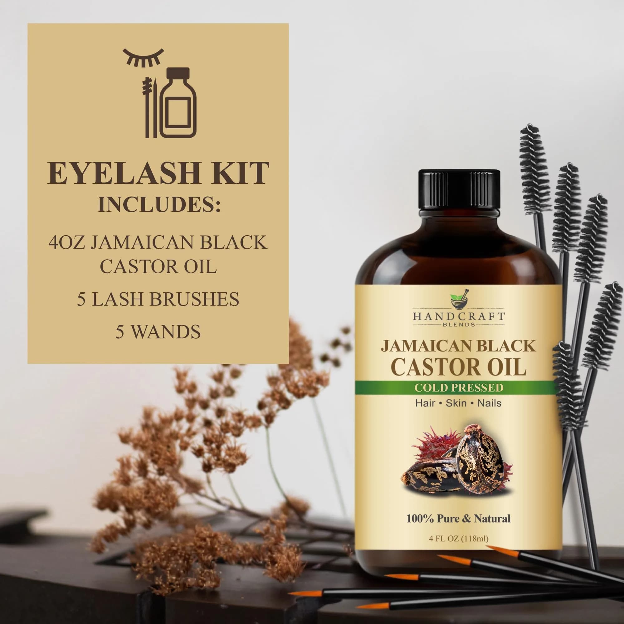 Handcraft Blends Organic Black Castor Oil 16 Fl Oz for Hair Growth & Skin - view 2