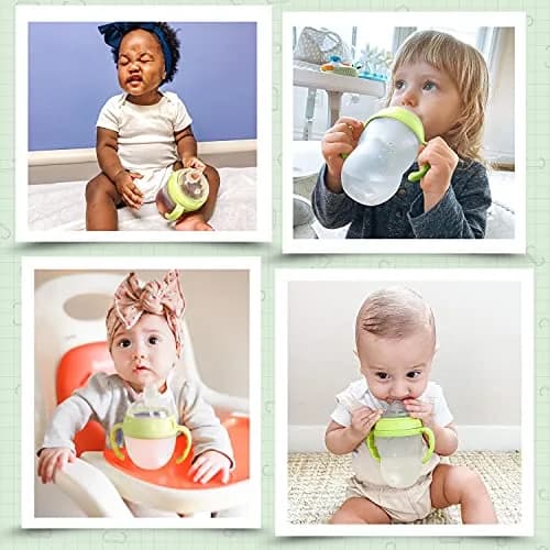 ANPEI Soft Spout Transitional Nipple Kit Bundle for Comotomo Bottles 5 oz & 8 oz, 2 Kits + Brushes (Green) | USA-Sourced Baby Bottle Conversion thumbnail 7