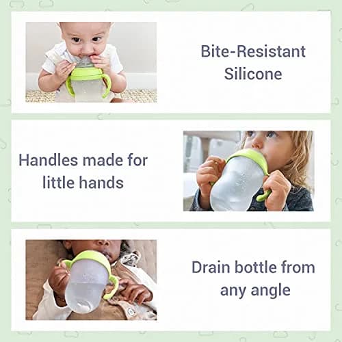ANPEI Soft Spout Transitional Nipple Kit Bundle for Comotomo Bottles 5 oz & 8 oz, 2 Kits + Brushes (Green) | USA-Sourced Baby Bottle Conversion thumbnail 3
