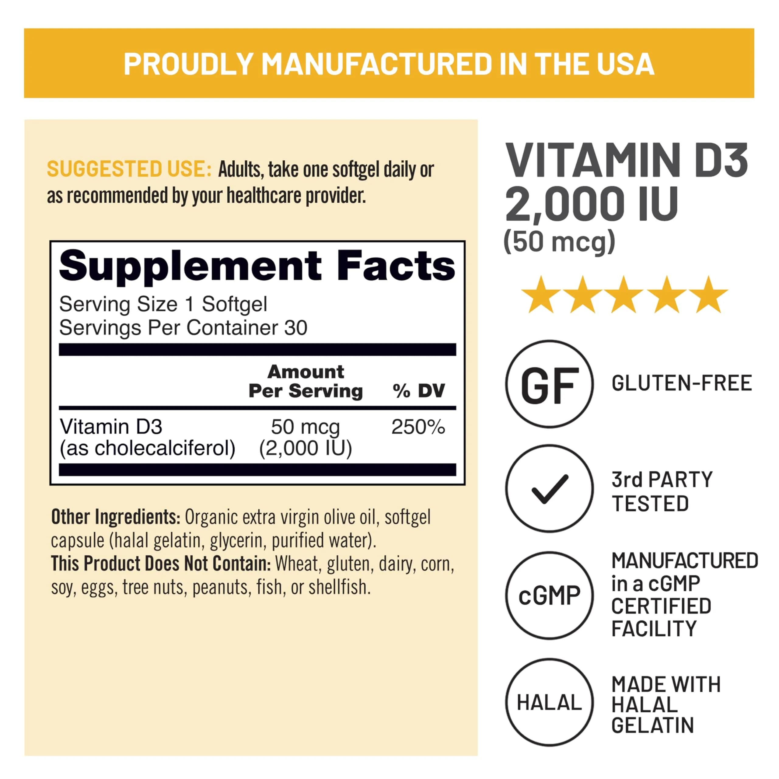 NatureWise Vitamin D3 2000iu (50 mcg) 30 Count Mini Softgels | Immune Support, Bone Health - view 4
