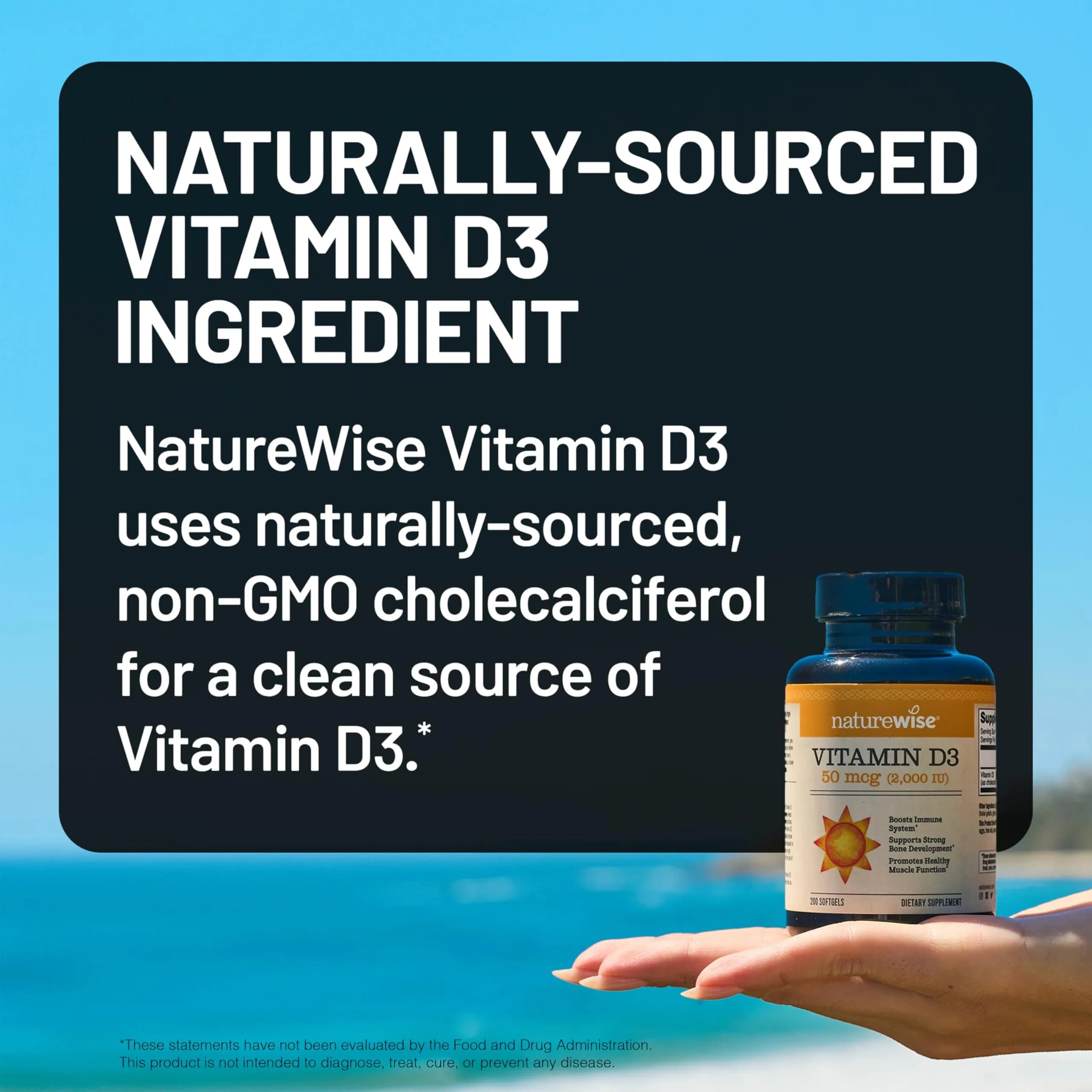 NatureWise Vitamin D3 2000 IU Softgels | Bone & Immune Health Support - view 4
