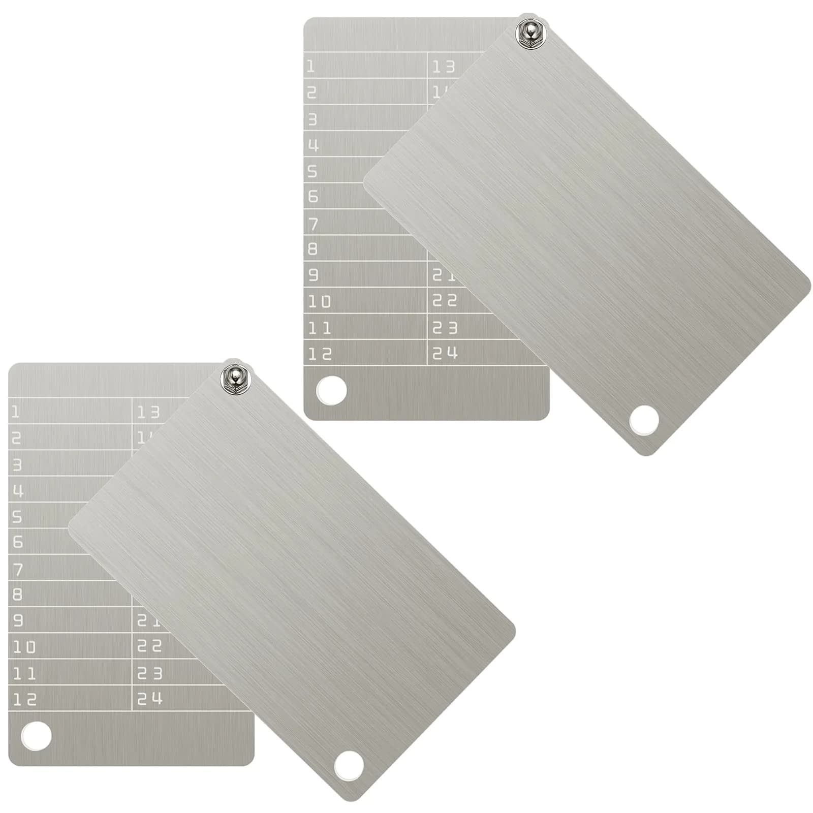 Hotop Crypto Seed Storage Metal Plate 4 Pack | Stainless Steel Backup for BIP39 Wallet, Fireproof, Waterproof (Silver) - main product image
