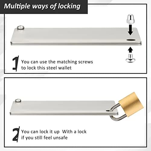 Hotop Crypto Seed Storage Metal Plate 4 Pack | Stainless Steel Backup for BIP39 Wallet, Fireproof, Waterproof (Silver) thumbnail 5