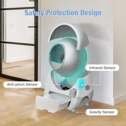 CATLINK Auto Cat Litter Box Self Cleaning Young Version | Automatic Odor & Leak Control for Cats 3.5-22 lb thumbnail 4