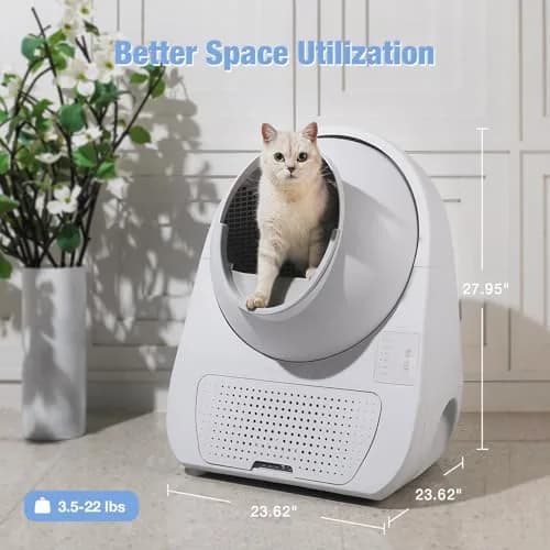 CATLINK Auto Cat Litter Box Self Cleaning Young Version | Automatic Odor & Leak Control for Cats 3.5-22 lb thumbnail 7