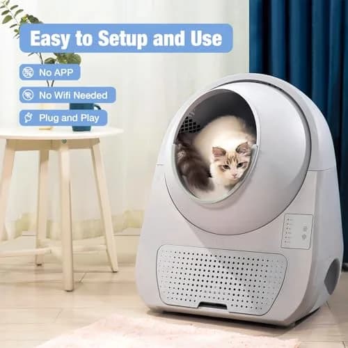 CATLINK Auto Cat Litter Box Self Cleaning Young Version | Automatic Odor & Leak Control for Cats 3.5-22 lb thumbnail 2