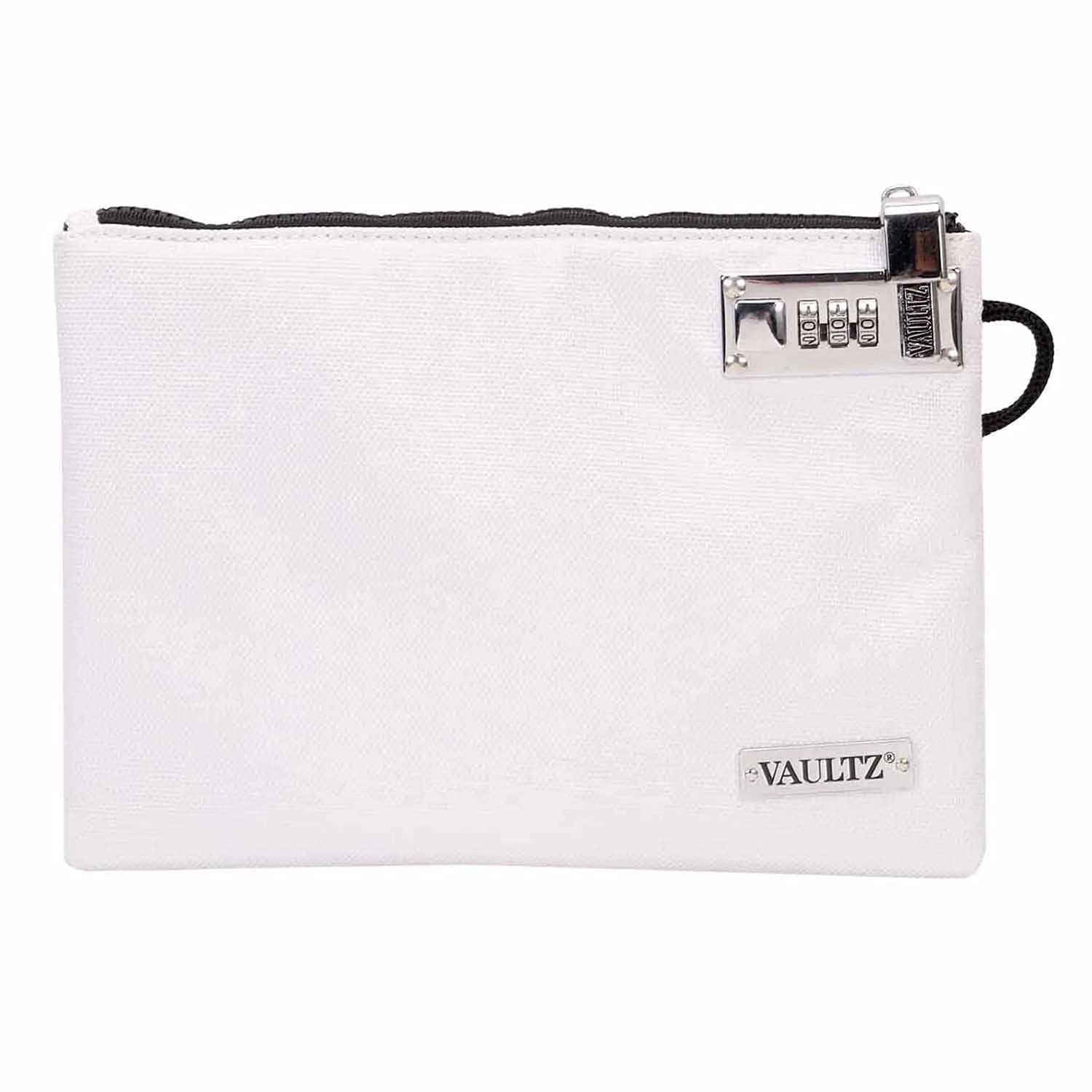 Vaultz White Locking Accessories Pouch, 7 x 10 Inches - Secure Zippered Storage for Valuables - main product image