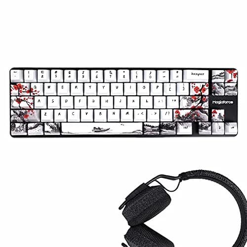MOLGRIA Keycaps 71 Set for Gaming Mechanical Keyboard | Custom PBT OEM Profile Key caps Japanese Style with Keycap Puller (Plum Blossom, 71 Keys) thumbnail 7