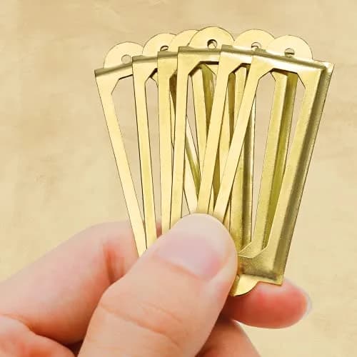 Rierdge Antique Label Holder 2.3 Inch Gold 30 Pcs | Retro Iron Pull Handles for Cabinets & Drawers thumbnail 3