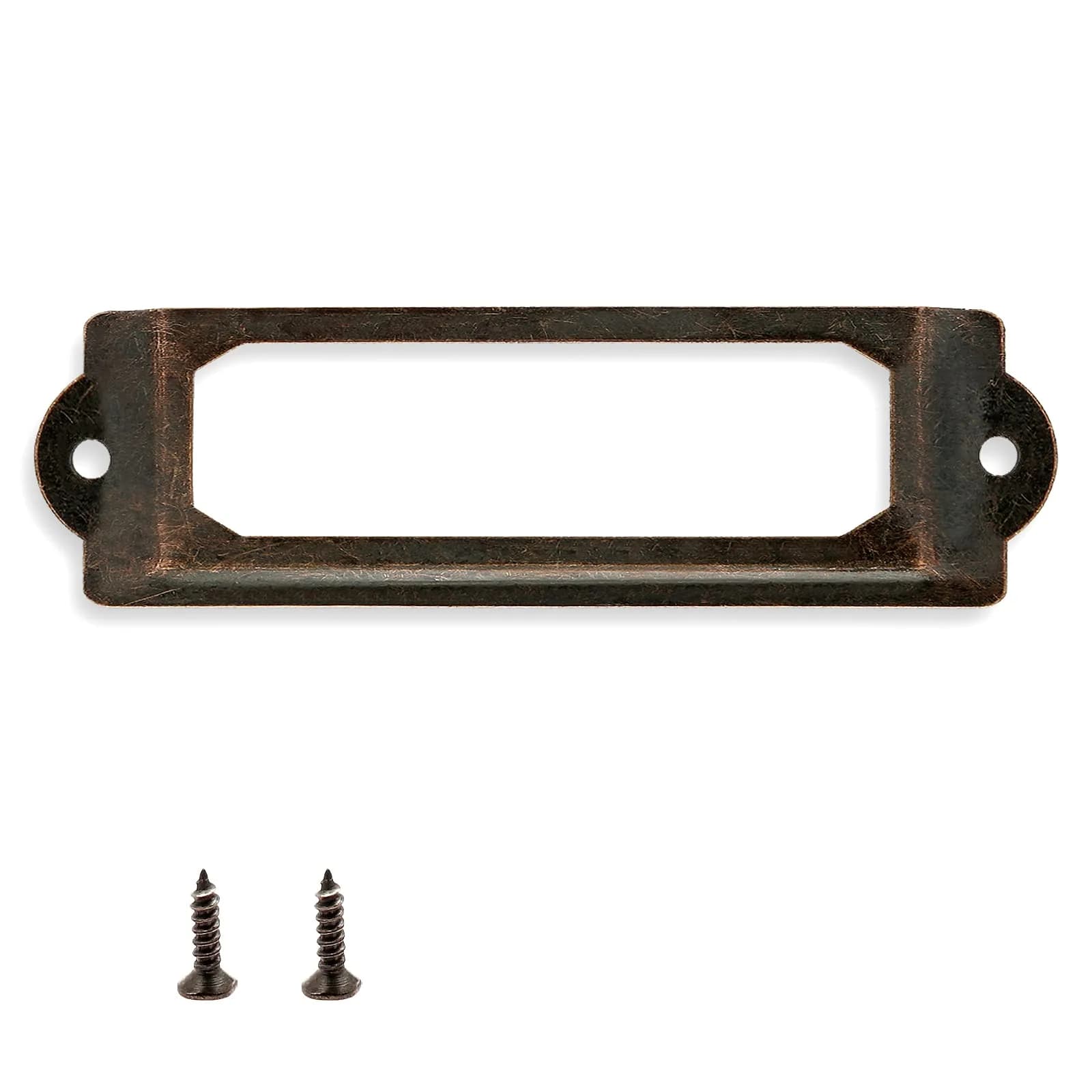 Rierdge Red Copper 2.3 Inch Antique Label Holders - 60 Piece Set for Cabinets & Drawers - main product image