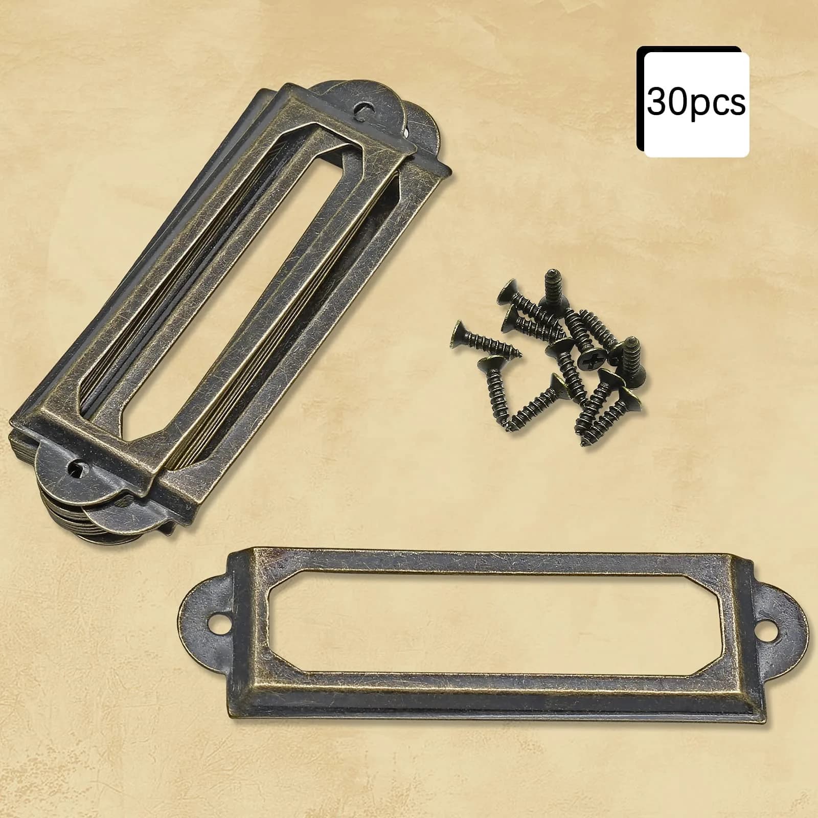 Rierdge 2.3 Inch Bronze Antique Label Holder - Pack of 30 - view 2