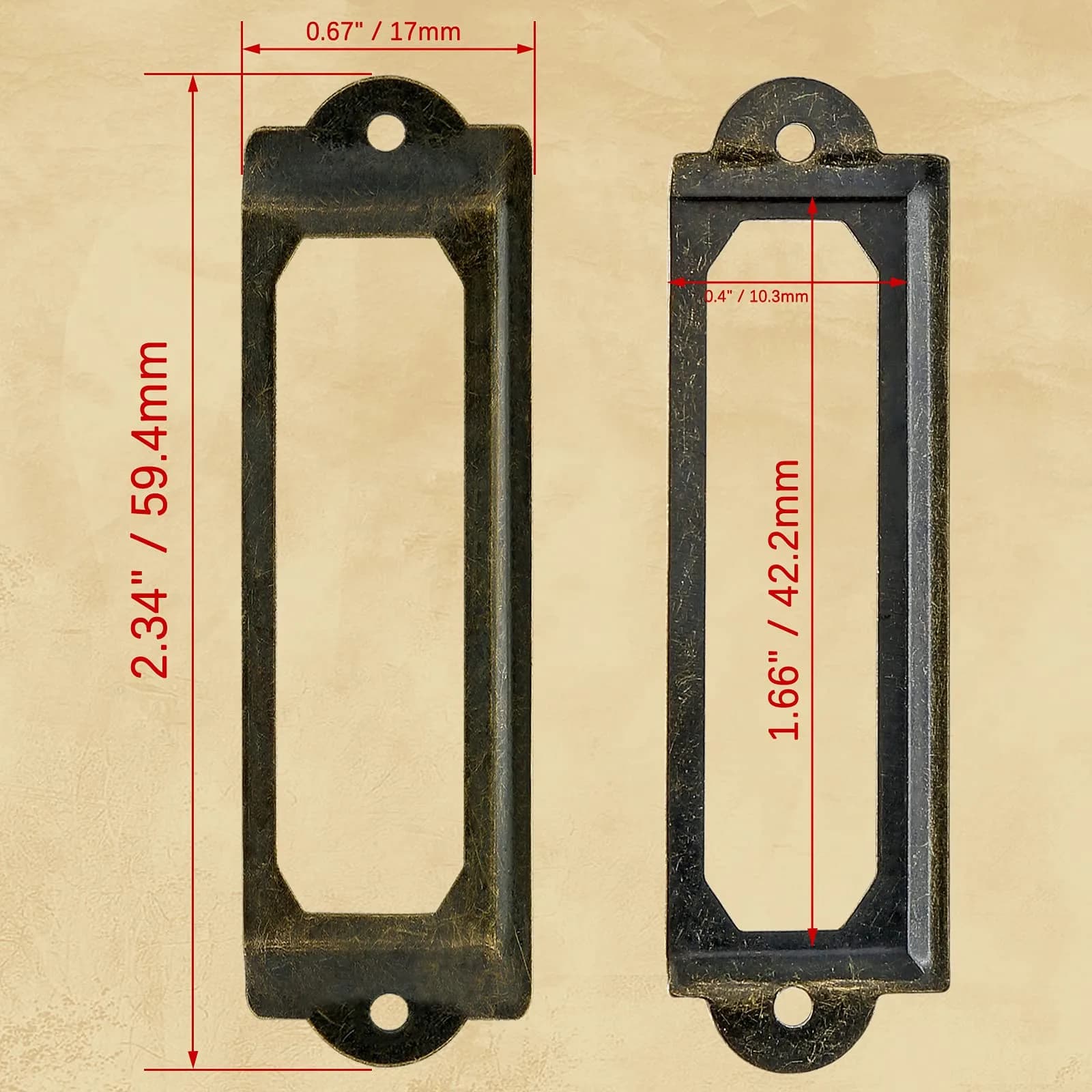 Rierdge 2.3 Inch Bronze Antique Label Holder - Pack of 30 - view 4