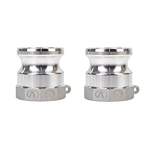 quafwia Aluminum Cam Lock Fittings (Part A) Cam Groove Hose Fitting, Male Adapter Female NPT Thread 1.5" | Aluminum Camlock Part A thumbnail 1