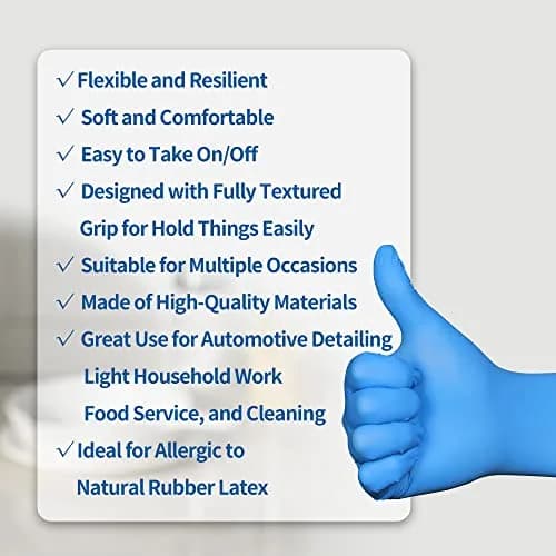 Daddy's Choice Disposable Blue Nitrile Gloves Large | Powder-Free, Latex-Free, Puncture-Resistant thumbnail 3