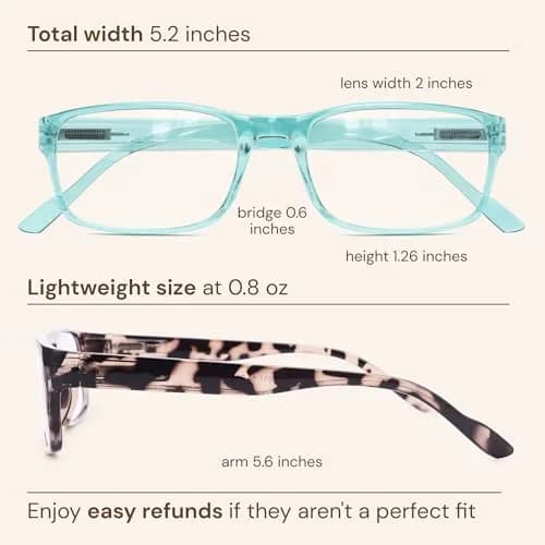 Gaoye Blue Light Blocking Reading Glasses 5-Pack Mix Color 2, 1.5 Magnification | Spring Hinges & Anti-Glare thumbnail 7