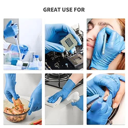 Daddy's Choice Disposable Blue Nitrile Gloves, Size Medium | Powder-Free, Latex-Free, 100pcs thumbnail 2