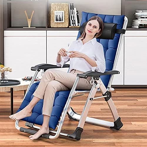 DoCred Zero Gravity Chair, Heavy Duty Folding Reclining Lounge Chairs | Supports 440 lbs, Adjustable & Portable thumbnail 3