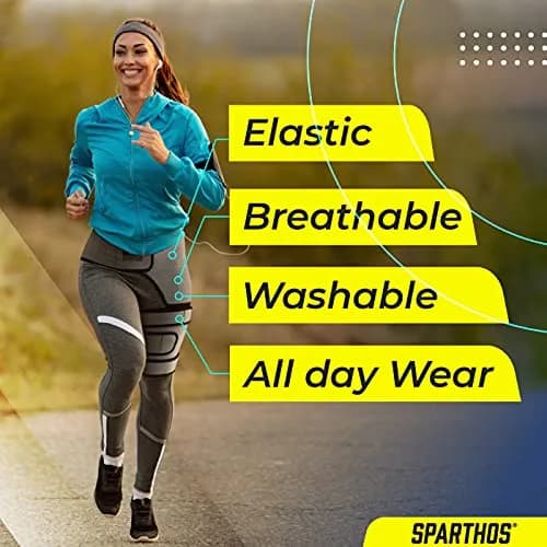 Sparthos Sciatica Brace Hip & Groin Compression Wrap for Left Leg - Gray/Black thumbnail 7
