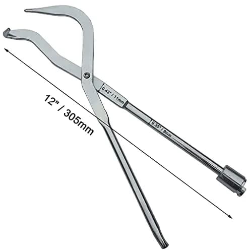 ESreake Brake Spring Pliers - Drum Brake Shoe Return Spring Installer & Remover, 12in (30.5cm), Chrome Steel thumbnail 2