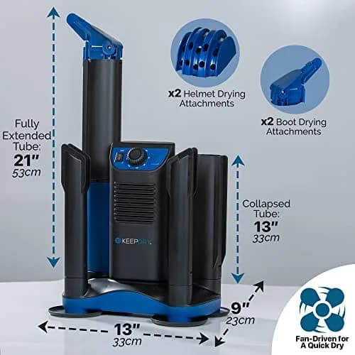 KEEPDRY Forced Heat Boot Dryer - Heavy Duty Shoe Dryer with Heat Switch & Timer - Quickly Dry Garments thumbnail 2
