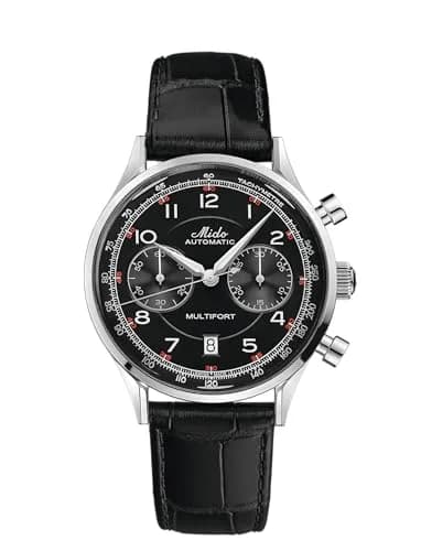 MIDO Multifort Patrimony Chronograph Swiss Automatic Watch for Men | Black Dial, 42mm Case thumbnail 1