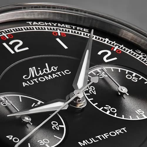 MIDO Multifort Patrimony Chronograph Swiss Automatic Watch for Men | Black Dial, 42mm Case thumbnail 4