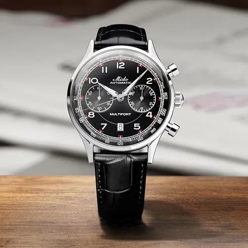 MIDO Multifort Patrimony Chronograph Swiss Automatic Watch for Men | Black Dial, 42mm Case thumbnail 7