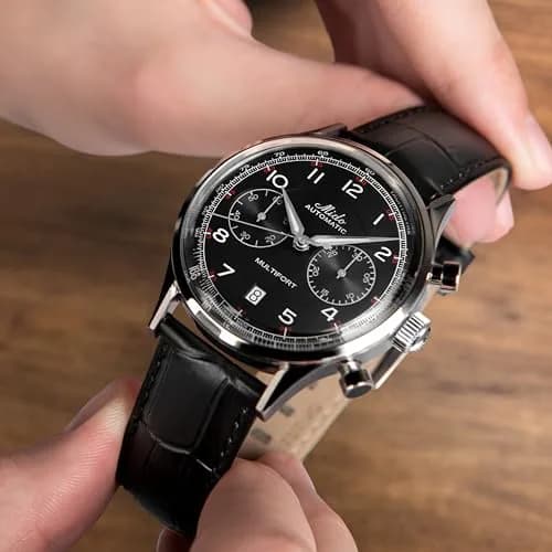 MIDO Multifort Patrimony Chronograph Swiss Automatic Watch for Men | Black Dial, 42mm Case thumbnail 3