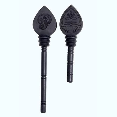 Anciently Karungali Vel Original 6 Inches Height | Natural Black Ebony Wood Statue thumbnail 6