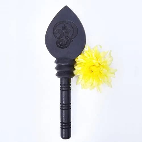 Anciently Karungali Vel Original 6 Inches Height | Natural Black Ebony Wood Statue thumbnail 2