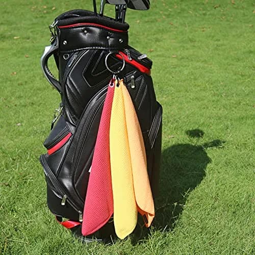 Handy Picks Microfiber Golf Towel 40cm x 40cm (16" x 16") | Waffle Pattern, Carabiner Clip, 3-Pack thumbnail 3