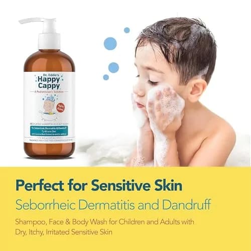 Happy Cappy Medicated Shampoo and Body Wash 32 Fl Oz (Pack of 4) | Pediatrician-Designed for Cradle Cap & Dandruff thumbnail 5