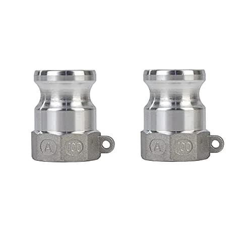 quafwia Aluminum Cam Lock Fittings (1" Part A) Male Adapter NPT, 2-Pack | MIL-A-A-59326 Standard thumbnail 1