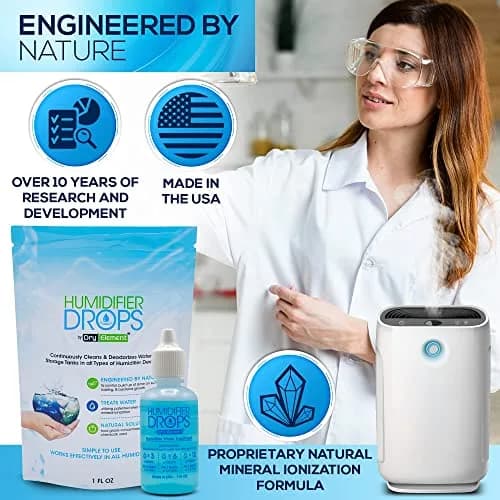 Dry Element Humidifier Drops 1 Fl Oz | Premium Food Grade Concentrate, Slows Residue & Scaling, Freshens Water, 100+ Day Supply, Made in USA thumbnail 4