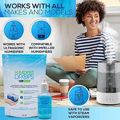 Dry Element Humidifier Drops 1 Fl Oz | Premium Food Grade Concentrate, Slows Residue & Scaling, Freshens Water, 100+ Day Supply, Made in USA thumbnail 5