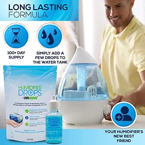 Dry Element Humidifier Drops 1 Fl Oz | Premium Food Grade Concentrate, Slows Residue & Scaling, Freshens Water, 100+ Day Supply, Made in USA thumbnail 7