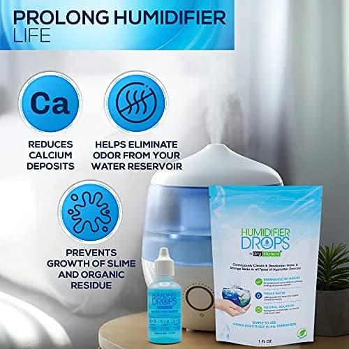 Dry Element Humidifier Drops 1 Fl Oz | Premium Food Grade Concentrate, Slows Residue & Scaling, Freshens Water, 100+ Day Supply, Made in USA thumbnail 2