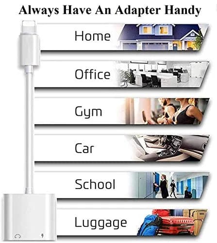 DESOFICON Dual Lightning Adapter Splitter 5 inches (12.7 cm) | Charge & Listen Simultaneously thumbnail 7