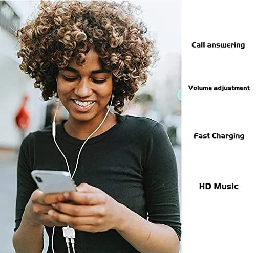 DESOFICON Dual Lightning Adapter Splitter 5 inches (12.7 cm) | Charge & Listen Simultaneously thumbnail 3