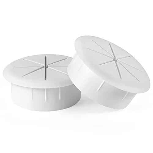 HYCC 2 Pack 2 Inch Flexible Desk Grommet | Organize Wires & Cables Effectively thumbnail 1