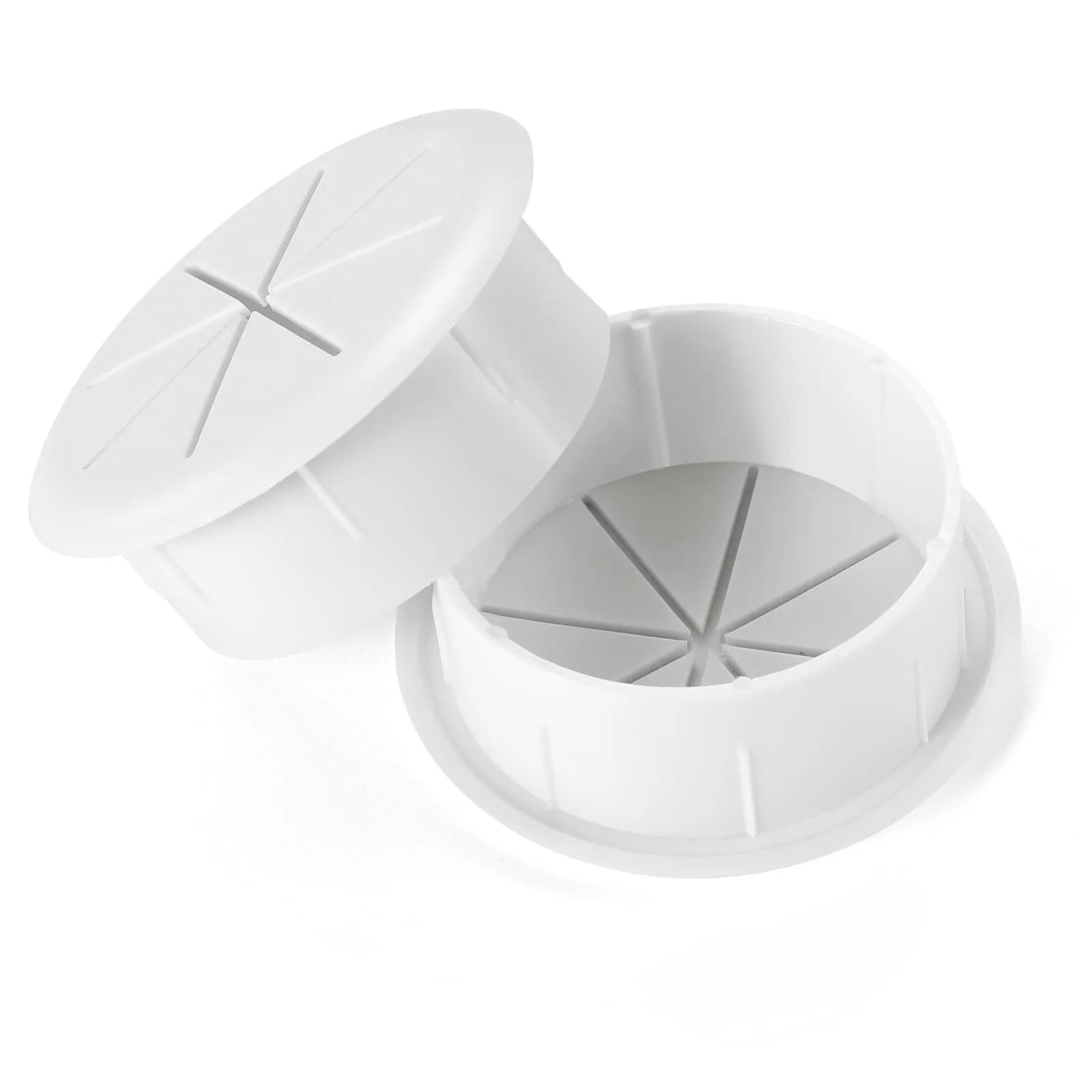HYCC 2-Inch Flexible Desk Grommet - White (2 Pack) for Effective Wire Organization - view 3