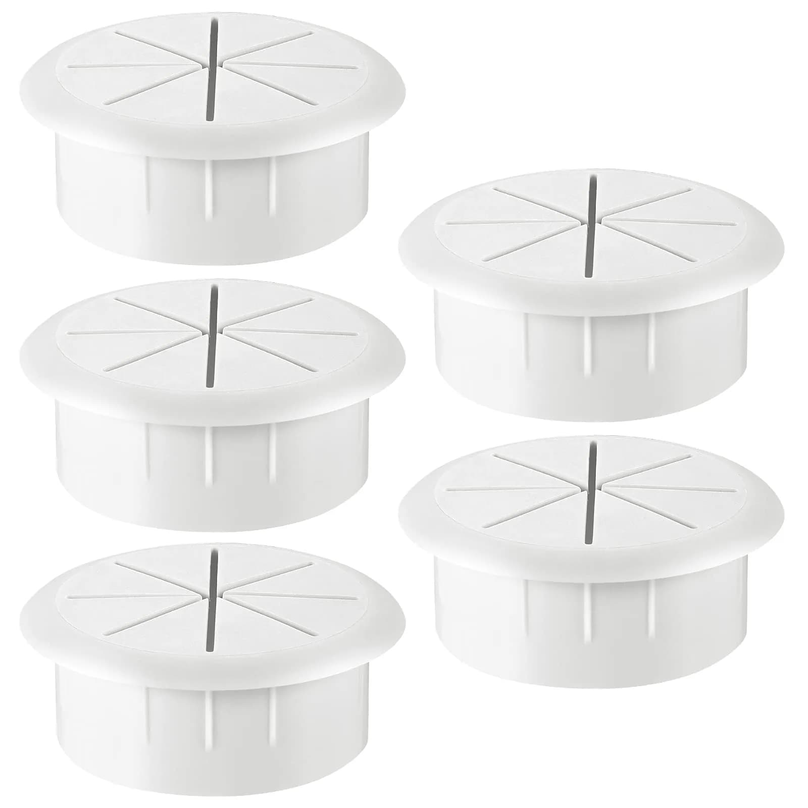 HYCC 2-Inch White Flexible Desk Grommet | Effective Wire and Cable Organization - main product image