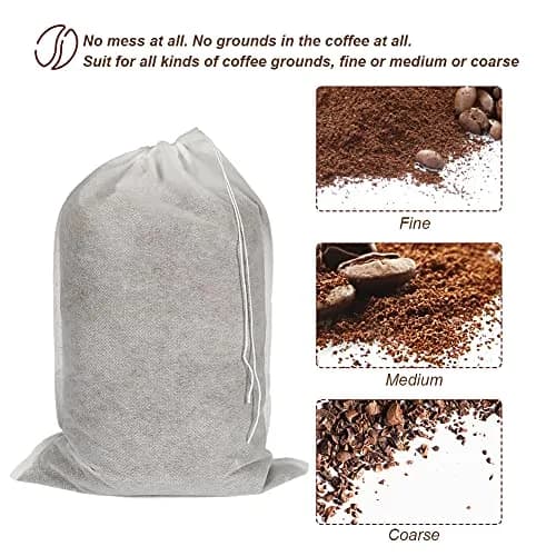 HRX Package Disposable Cold Brew Bags 8x12 inch (20x30cm) - 50 Count | Fine Mesh for Smooth Cold Brew Coffee & Tea thumbnail 4