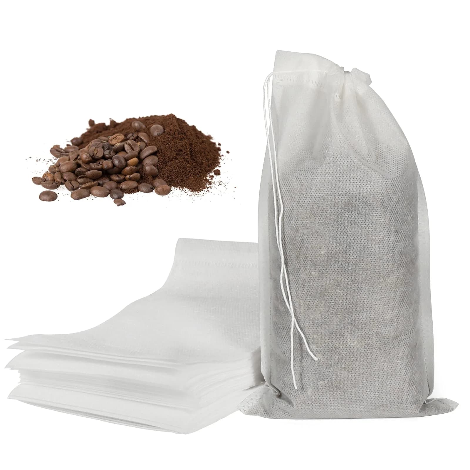 HRX Package Disposable Cold Brew Bags 6x10 inch (50 Count) | Fine Mesh for Smooth Coffee & Tea