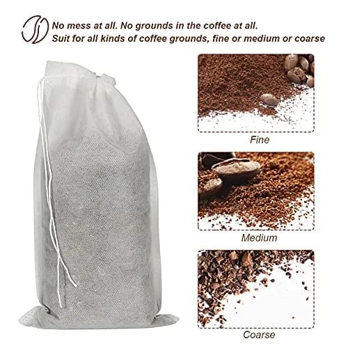 HRX Package Disposable Cold Brew Bags 6x10 inch (50 Count) | Fine Mesh for Smooth Coffee & Tea thumbnail 4