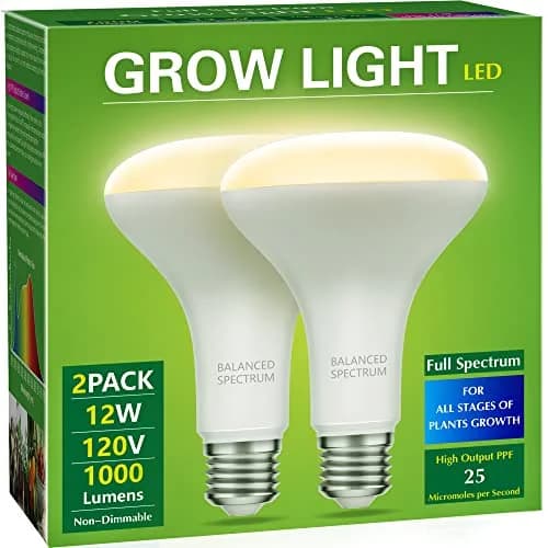 Briignite BR30 LED Grow Light Bulb 12W (1000 Lumens) | Full Spectrum for Seeds & Greens thumbnail 1