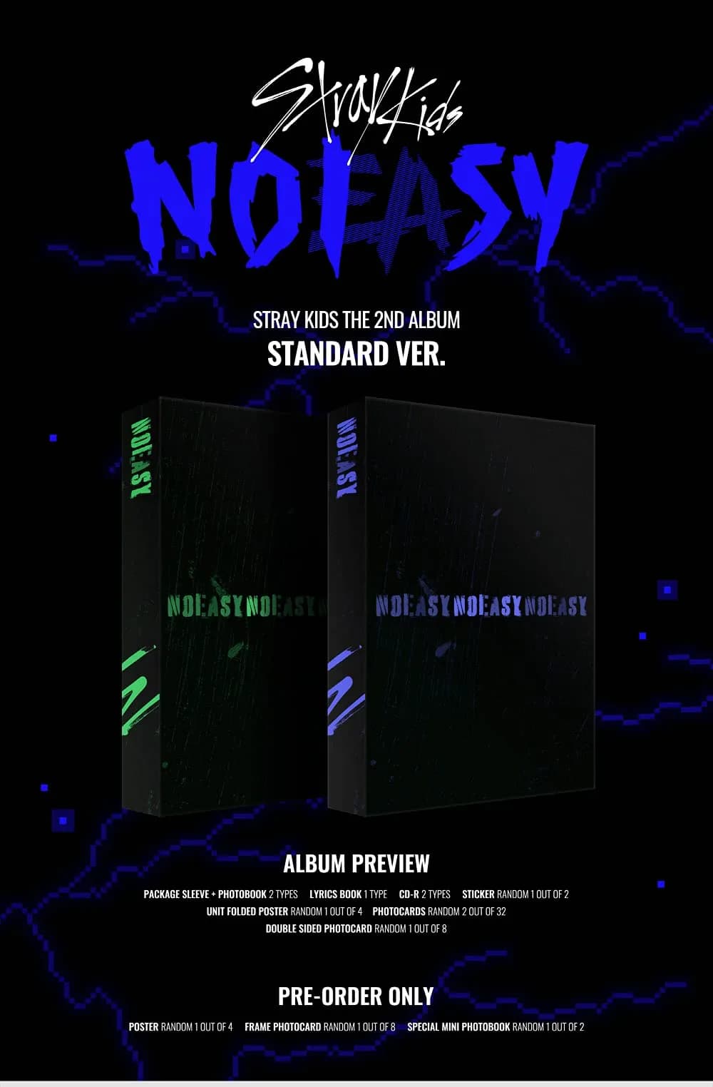 Stray Kids NOEASY Vol.2 Album (Normal Ver.) + Extra Photocards Set (A Ver.) | K-Pop Music CD - view 3